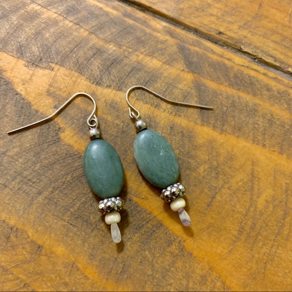 Green Aventurine Stone Earrings